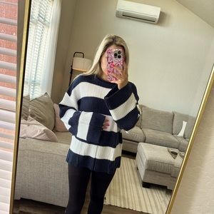 Crewneck striped sweater